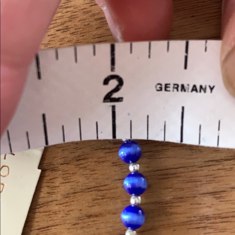 NWT sterling silver and blue stone bracelet - Picture 3 of 4